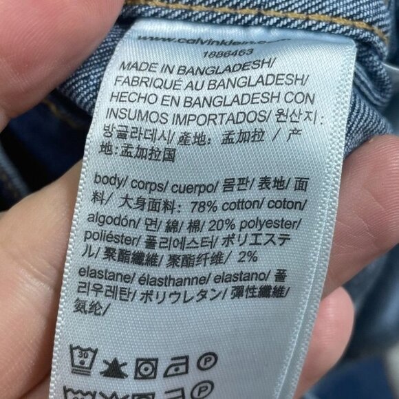 Calvin Klein Womens Denim Jacket Size XL Light Wash Long Sleeve Classic Fit d017 - Picture 7 of 9